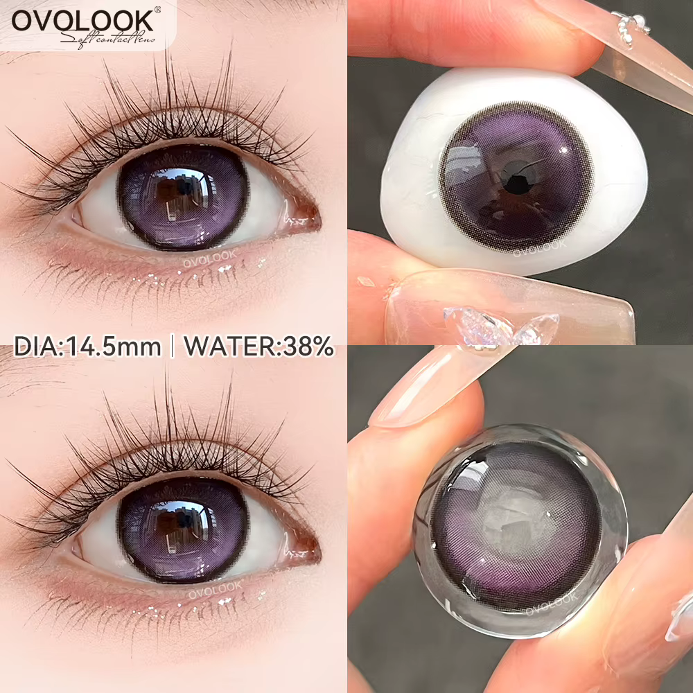 2pcs lentilles de Contact arc-en-ciel colorées pour les yeux Belleza couleur élèves