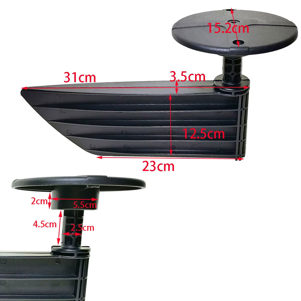 Kayak bateau queue gouvernail Direction pied contrôle canoë Kayak canoë queue Kayak queue en plastique Kayak système de direction Clip boucle Kit