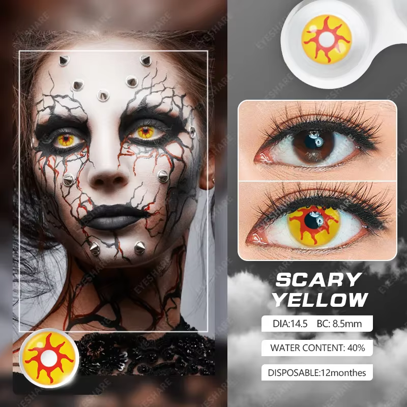Cosplay lentilles de Contact de couleur pour les yeux maquillage Halloween beauté