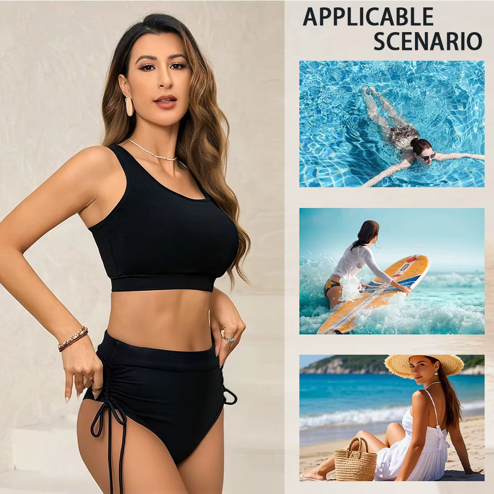 Culotte menstruelle taille haute pour homme, maillot de bain à absorption rapide, bas de bikini imperméable, vêtements de plage absorbants, culotte de règles