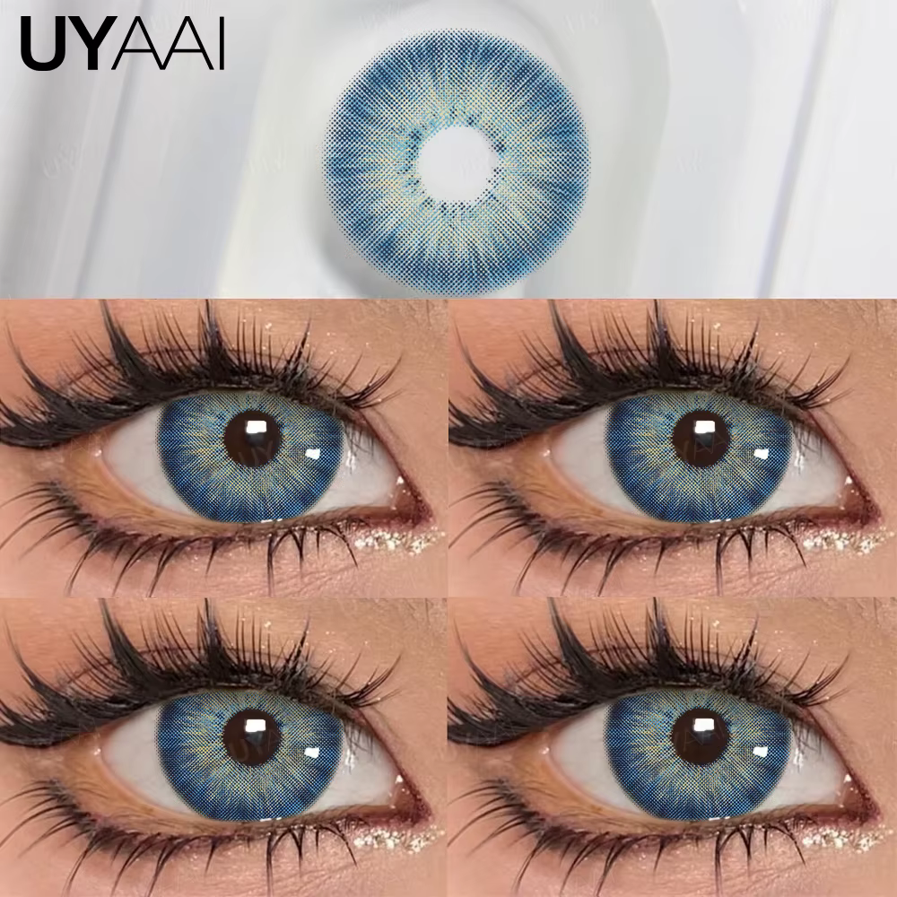 UYAAI 1 paire d'élèves colorées pour les yeux naturel brun grands