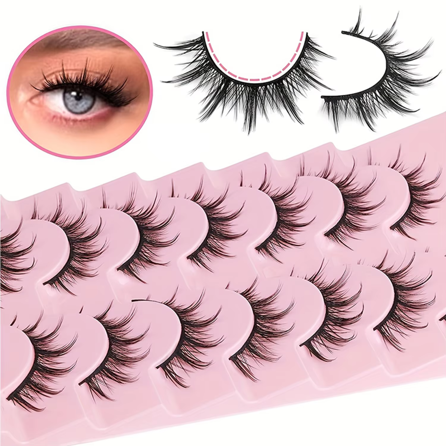 Faux cils d'aspect naturel
