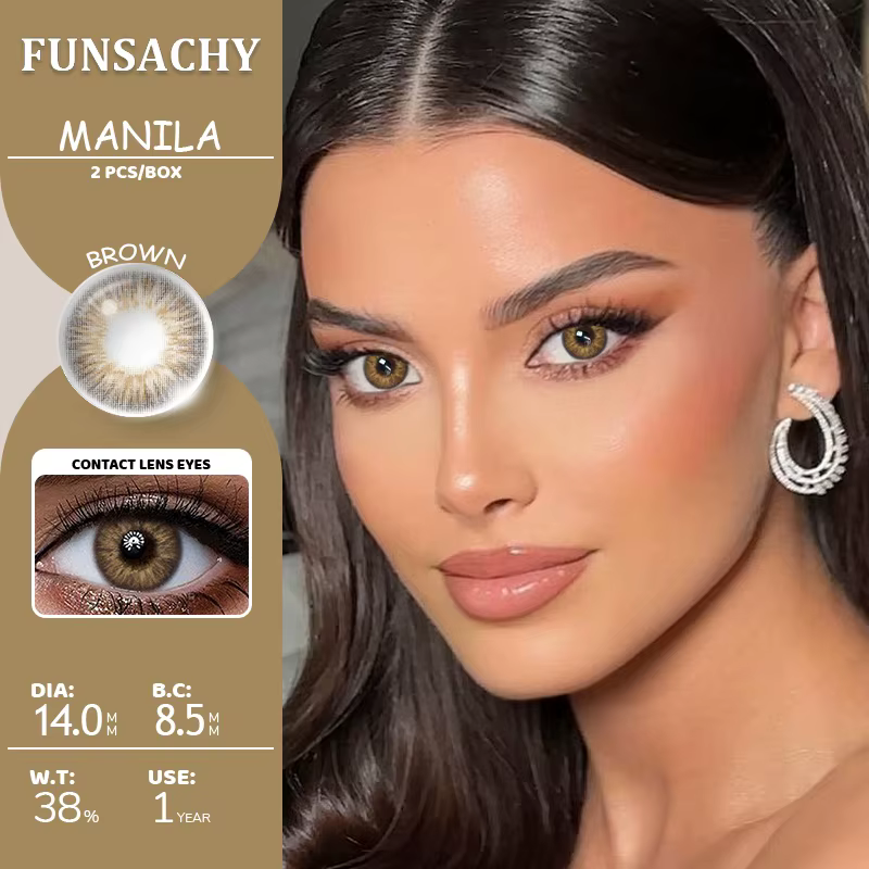 FUNSACHY 1 Paire de Lentilles de Contact Bleues pour les Yeux