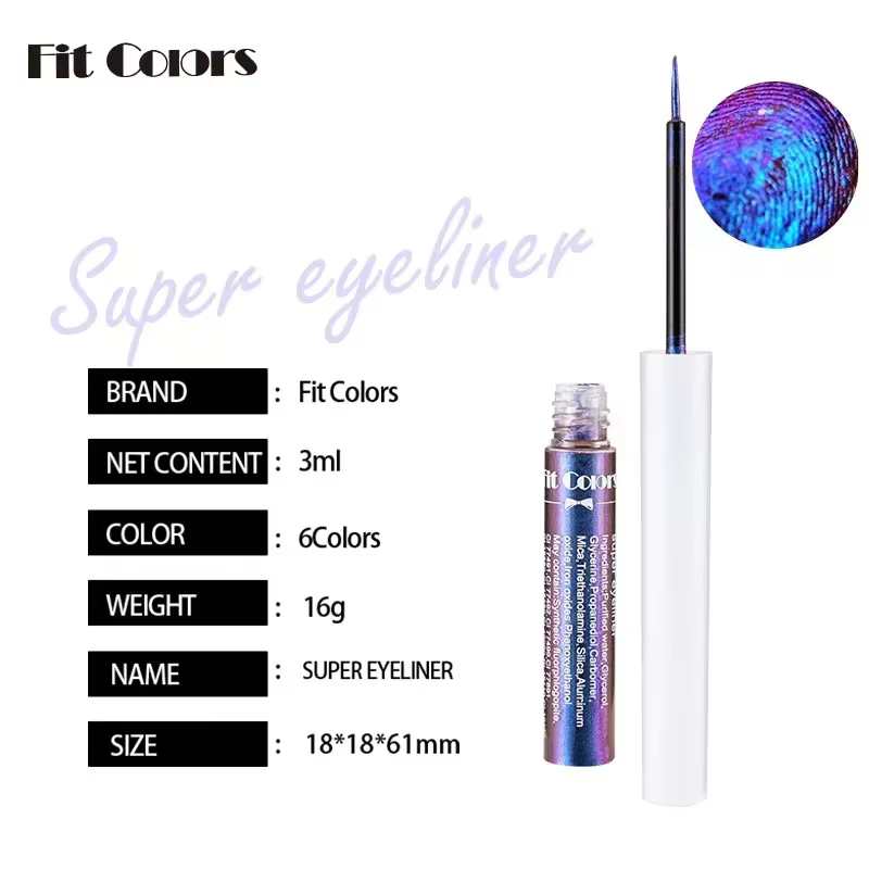 Caméléons Eyeliner liquide perle brillant métallique fard à paupières Liner Multi Chrome couleur Aurora maquillage des yeux paillettes Pigment