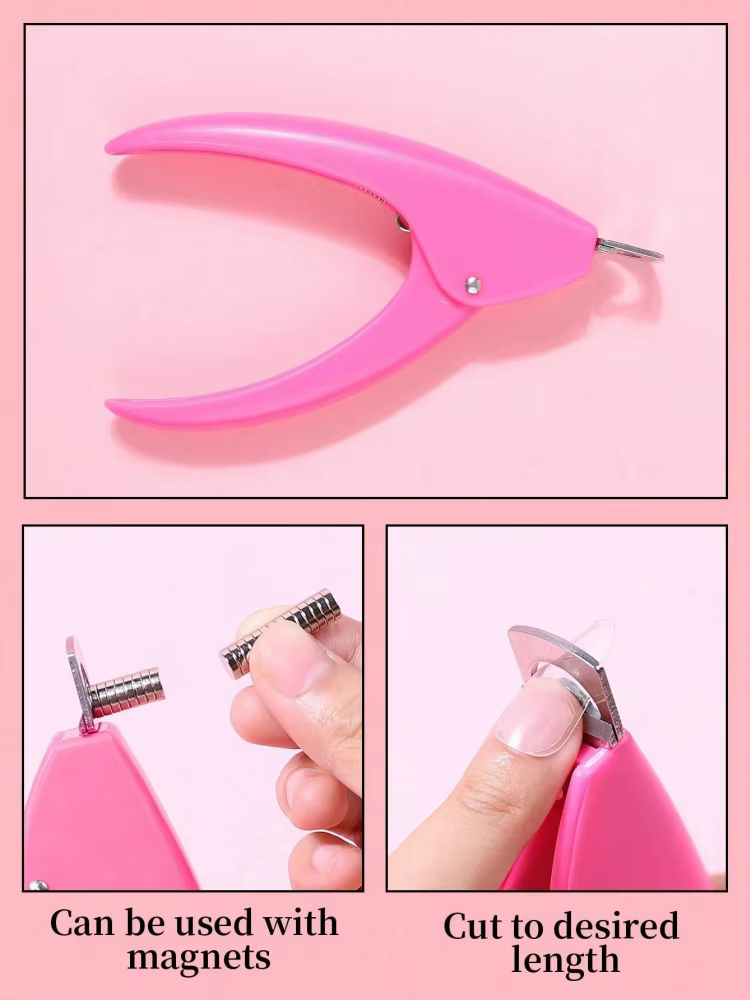 Coupe-ongles professionnels pour faux ongles, pinces à ongles pointues, coupe-ongles en U, coupe-bordures pour faux ongles en acrylique, en acier inoxydable