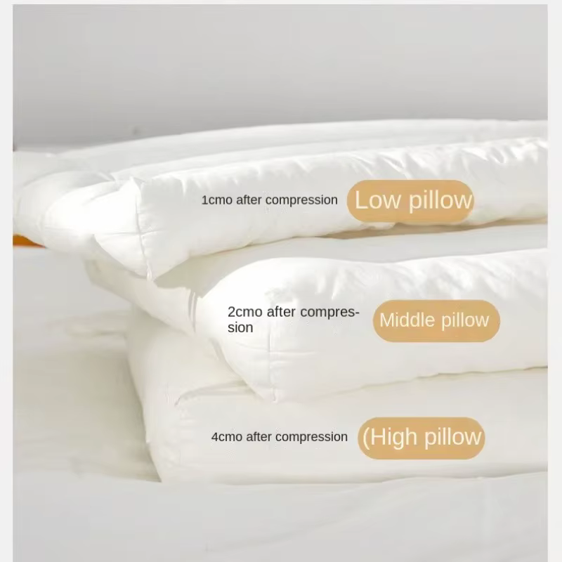 Oreiller en coton pur à profil bas, soutien cervical, pour adultes, hommes et femmes, étudiants, simple, doux, ultra-fin, pour filles, oreiller plat à profil bas