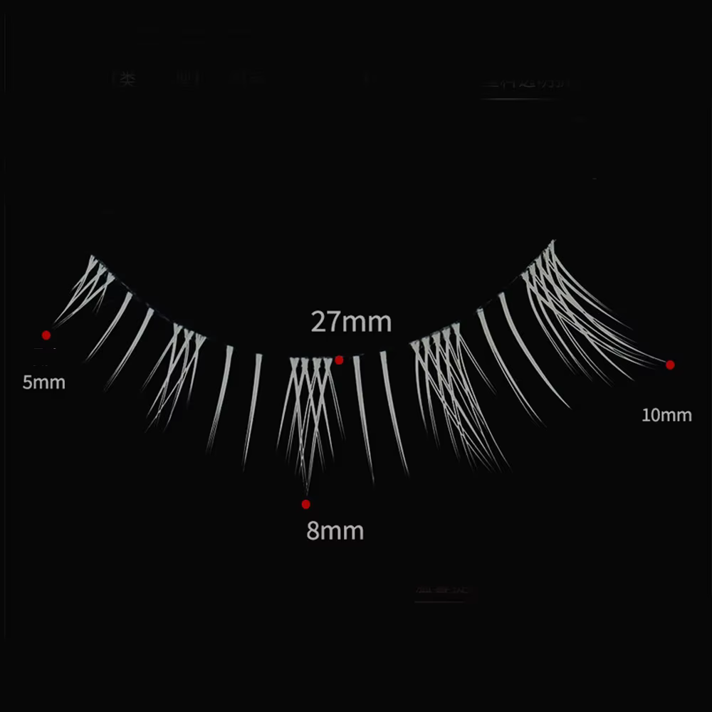 3 Paires de Cils Astronomiques 3D Blancs