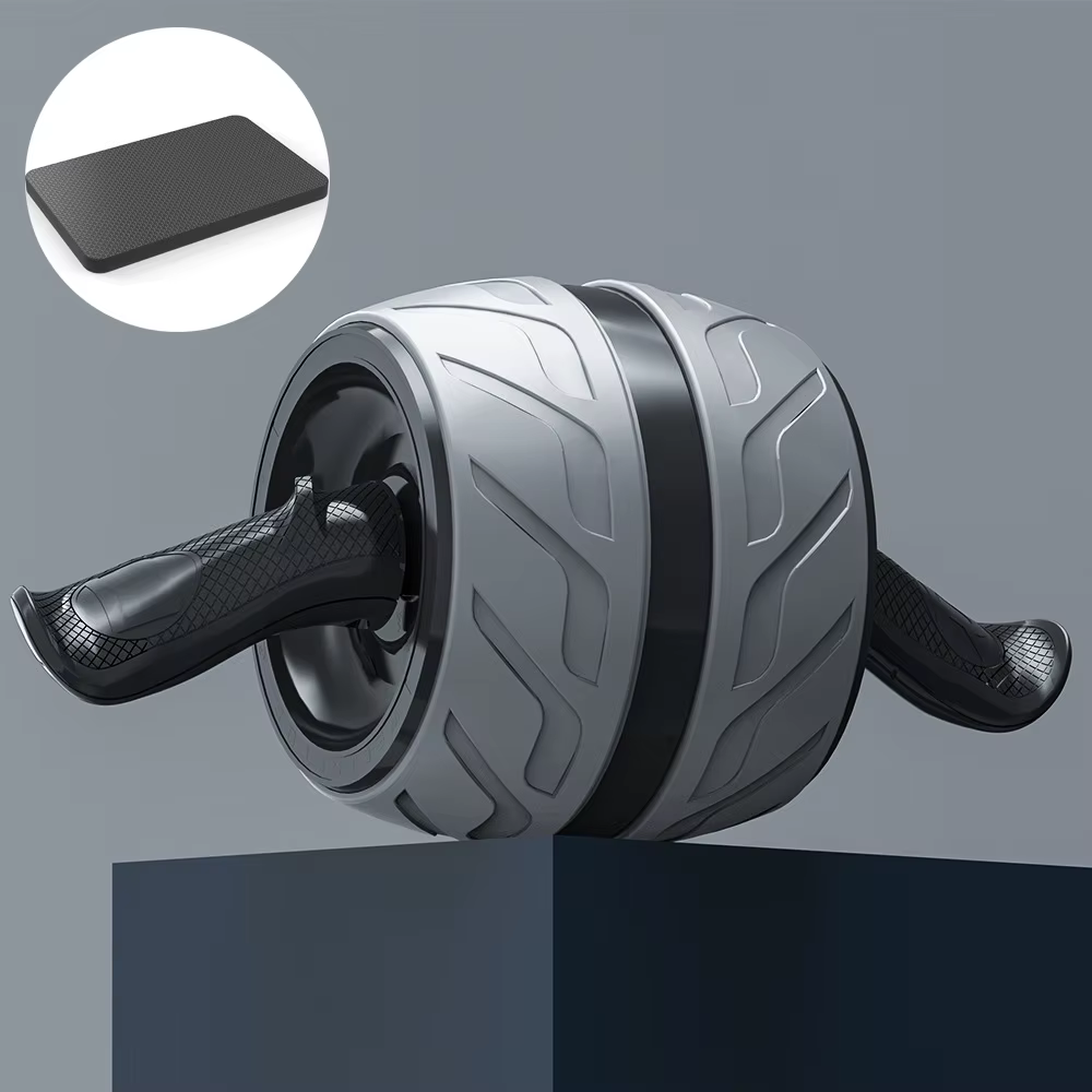 Rouleau Ab à rebond, roue abdominale saine avec tapis de genou, équipement d'entraînement Abs pour la gymnastique à domicile, entraînement de force physique