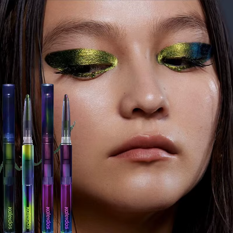 Crayon Gel Eyeliner Kaleidos Imperméable Couleur Caméléon Longue Tenue Pailleté Métallique Stylo Yeux Haute Pigmentation Fard à Paupières