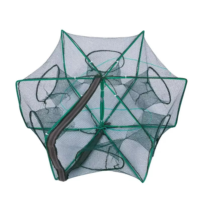 Filet de pêche pliable pour attrapeur de crevettes, piège à crabes, crevettes, écrevisses, anguilles et autres poissons