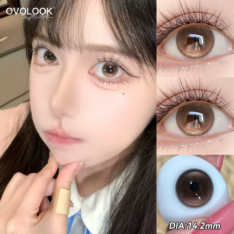 2pcs lentilles de Contact de couleur arc-en-ciel pour les yeux