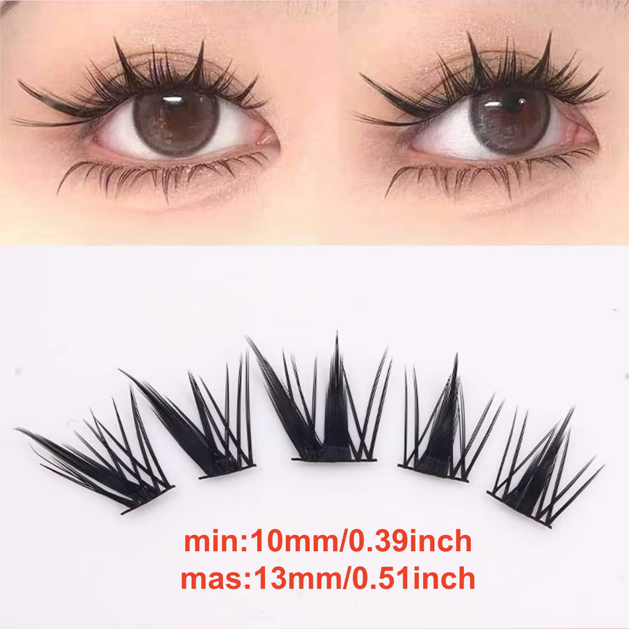 100 faux cils naturels style anime