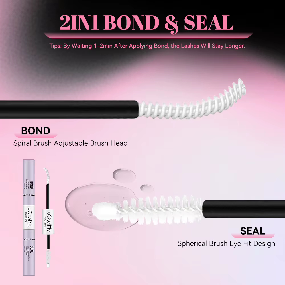 Extensions de cils uCoolMe Lashes Secret D Curl avec dissolvant de colle et de scellant