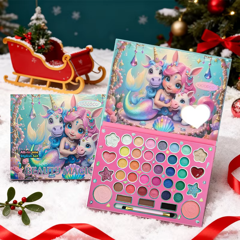 Palette de fards à paupières 41 couleurs avec pinceau double extrémité – Ensemble de maquillage pour les yeux mat et