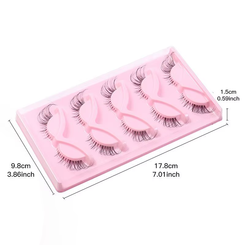 5 paires de faux cils effet œil de renard