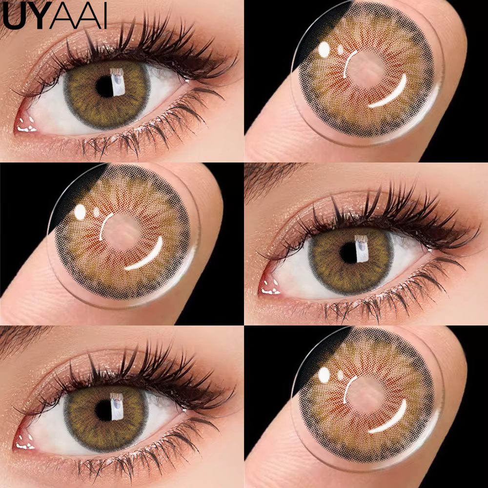 UYAAI lentilles de Contact nouveau maquillage élèves colorés cosmétiques marron naturel élève