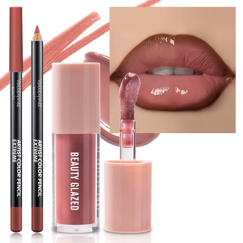 Maquillage pour les lèvres Texture velours 2 pièces/ensemble