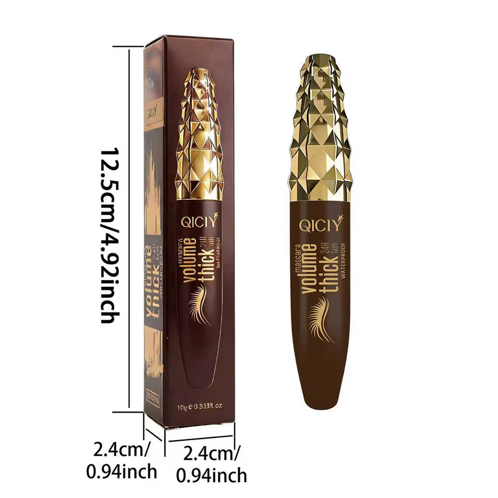 Mascara brun waterproof, épais et longue tenue, ne tache pas les cils