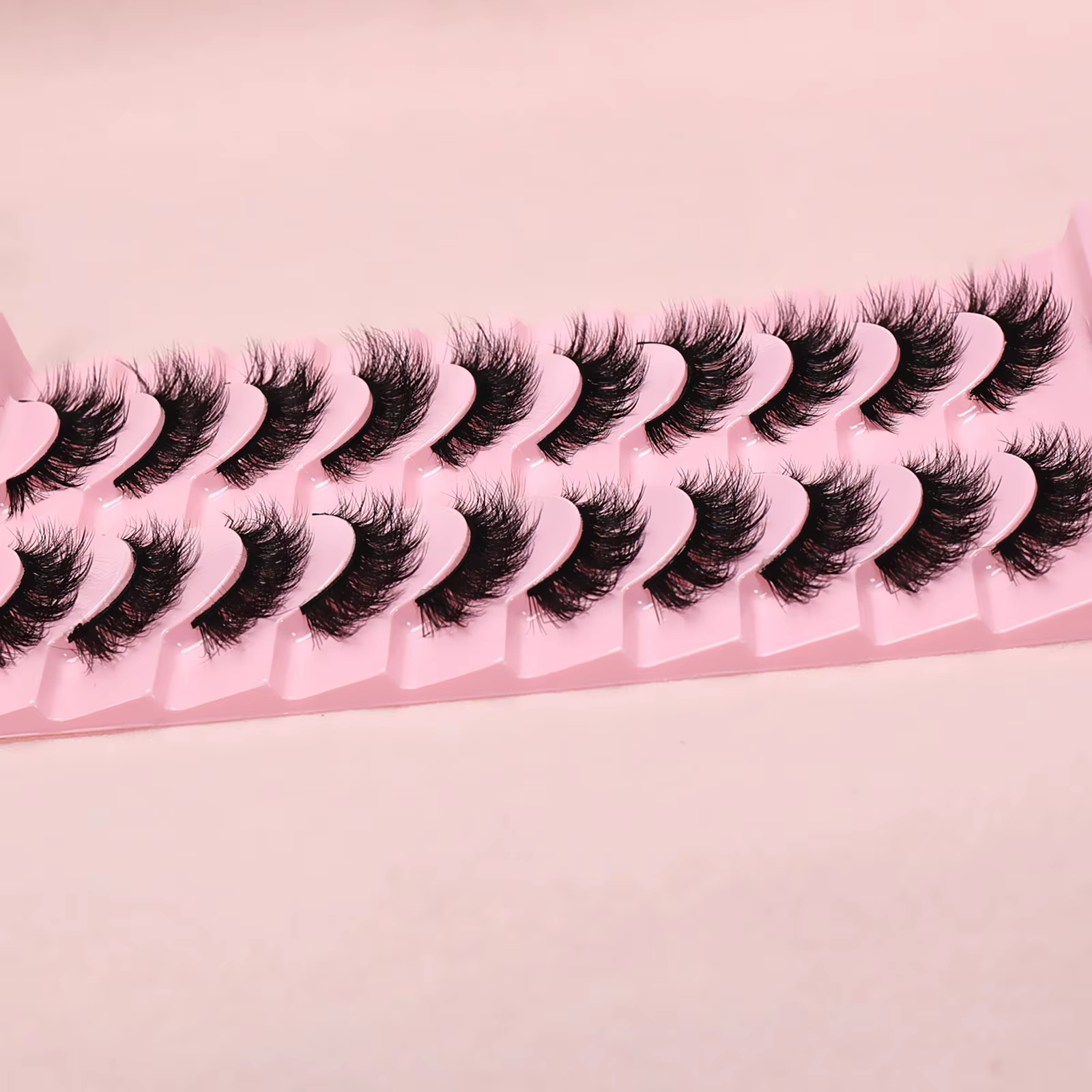 10 paires de faux cils 3D moelleux