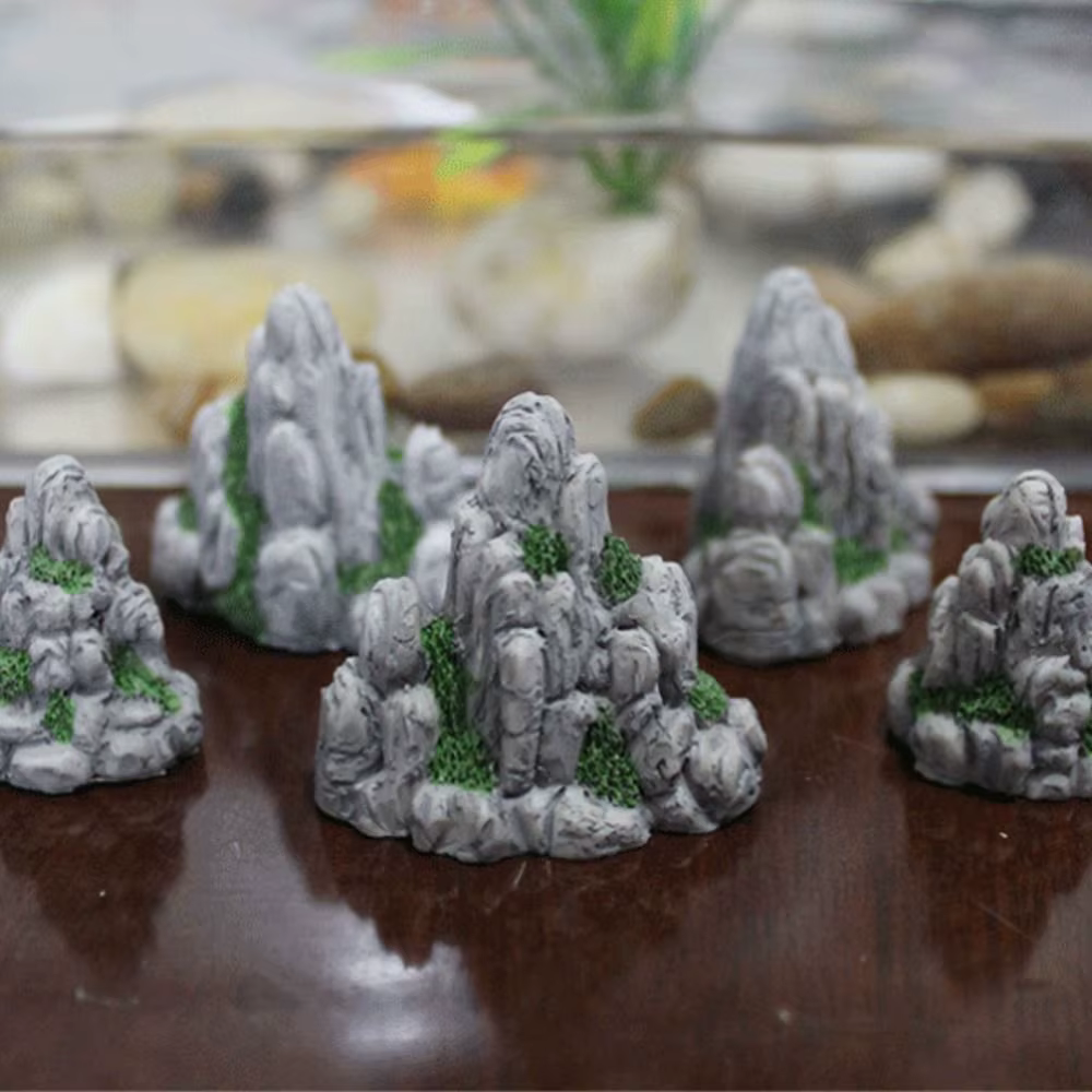 Ornements miniatures en résine pour rocailles, fausse montagne de simulation miniature, statue de montagne réaliste DIY, décoration pour aquarium