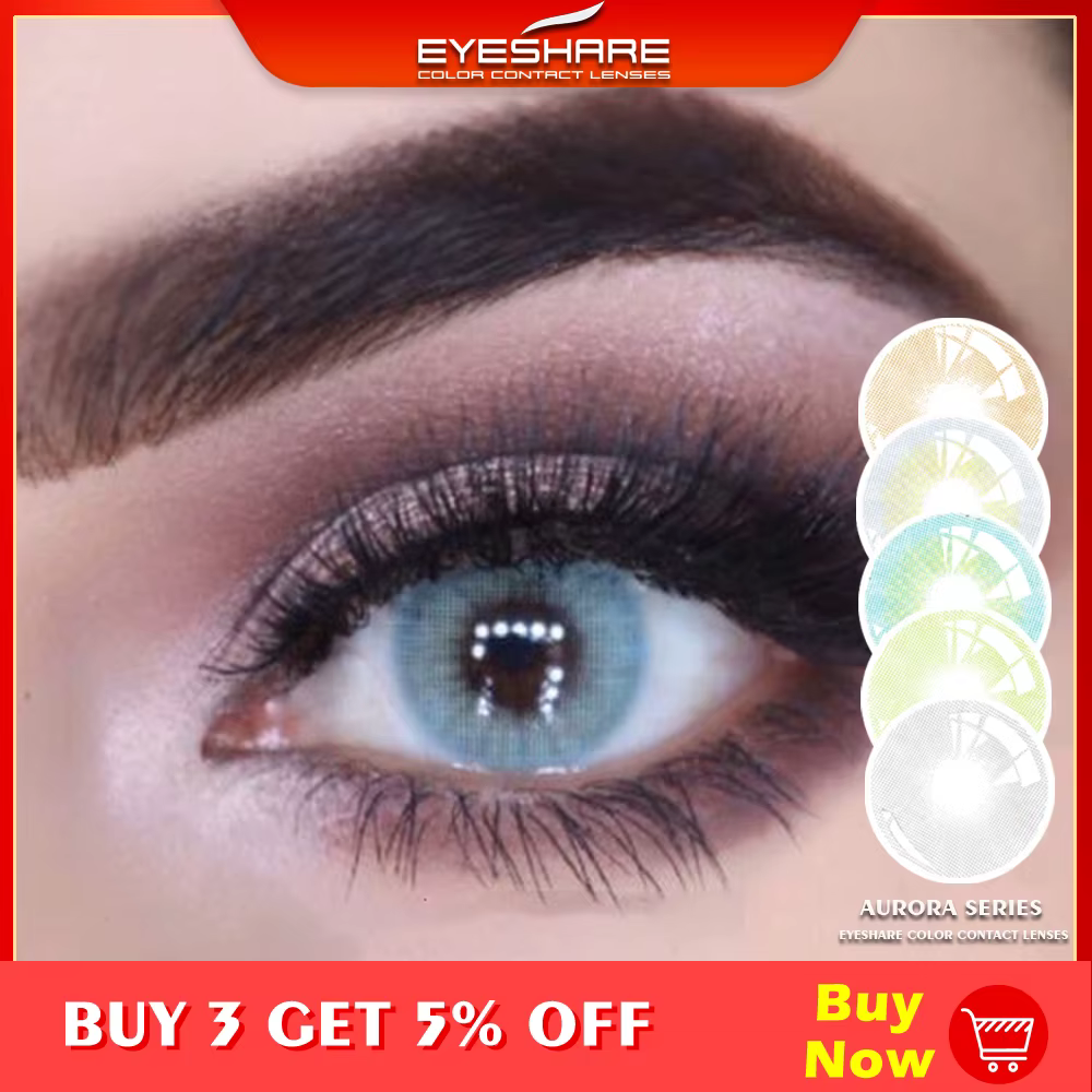 EYESHARE 2 pièces lentilles de Contact de couleur pour les yeux Aurora marron vert lentille de couleur beauté annuelle maquillage cosmétique gris yeux lentilles de Contact