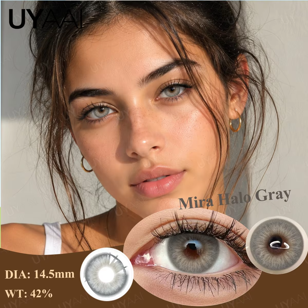 Lentilles de contact grises UYAAI
