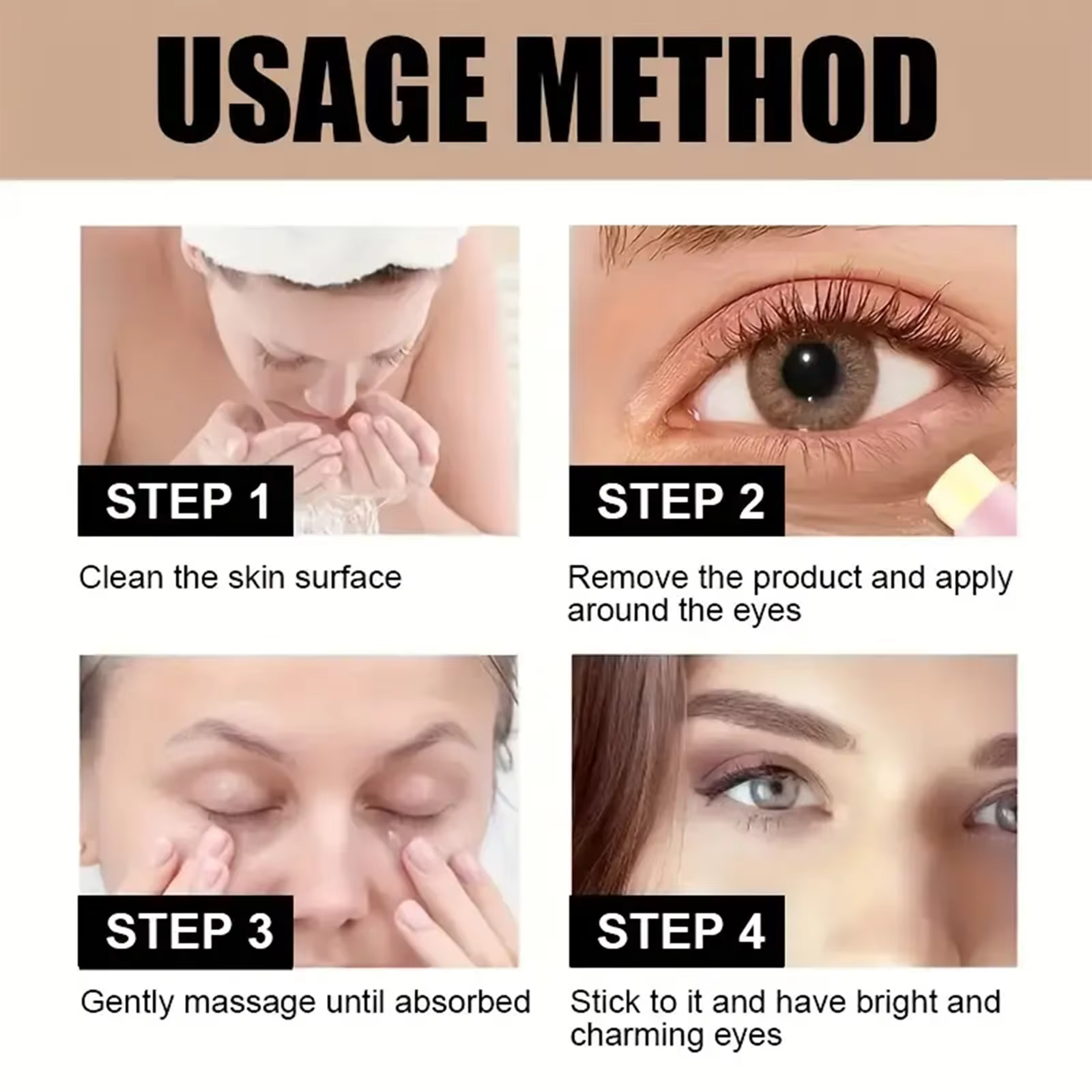 Le bâton de crème pour les yeux à la caféine nourrit la peau