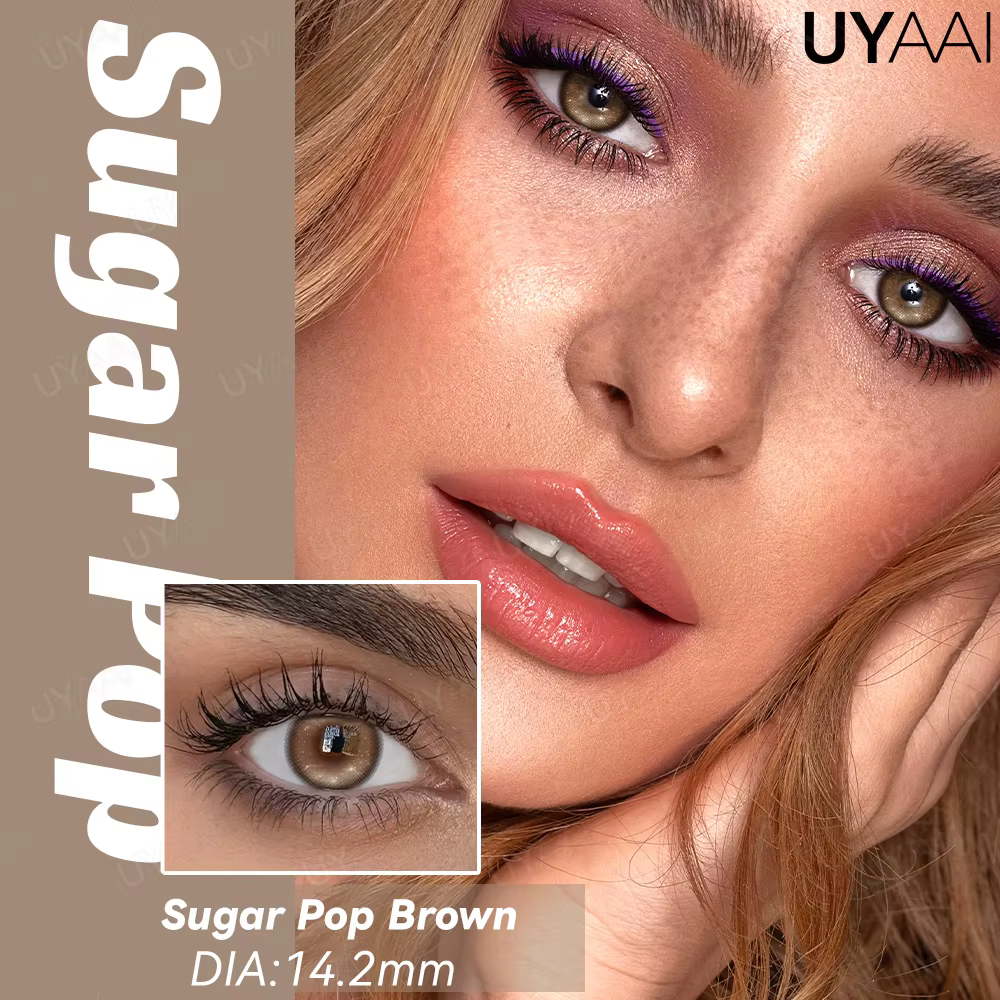 UYAAI élèves colorés pour les yeux gris aspect naturel Contacts