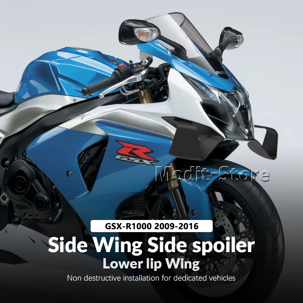 Ailerons avant pour moto SUZUKI GSX-R1000 GSX R1000 2009-2016, becquet inférieur, carénage latéral, ailerons GP fixes
