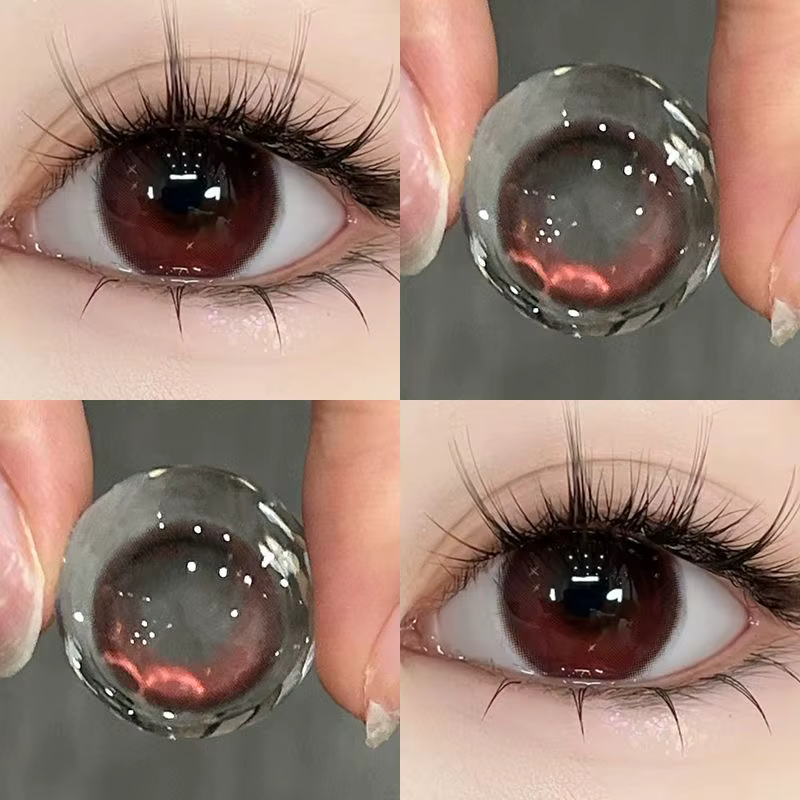 DUOXIU 1 paire de lentilles de Contact de couleur rouge pour élèves