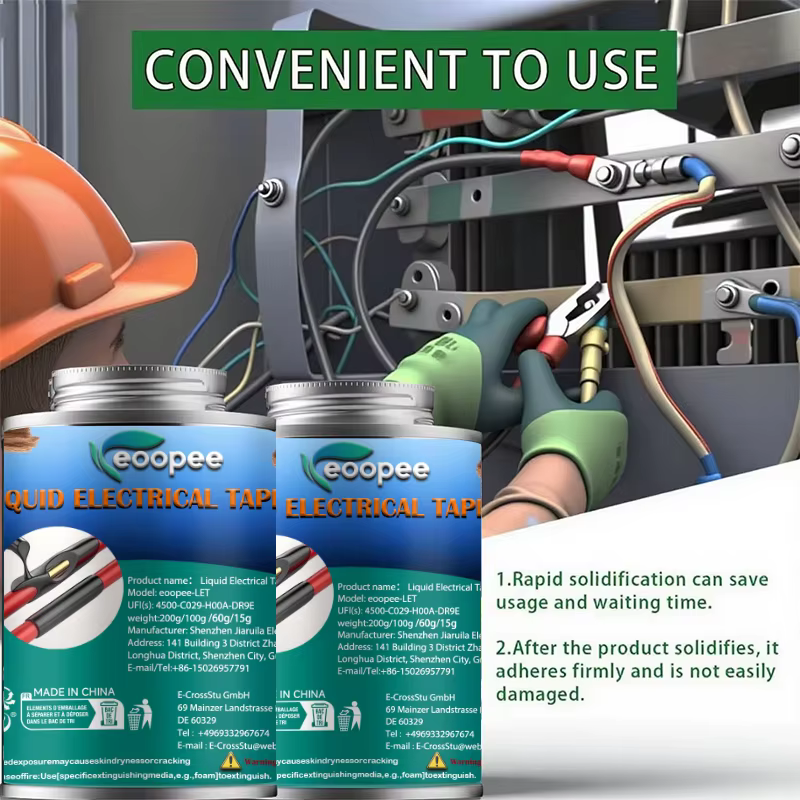 Ruban électrique liquide étanche, résine époxy, colle noire, scellant à séchage rapide pour fils et câbles, colle de ligne fixe à usage domestique