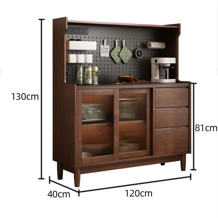 Armoire latérale de salle à manger en bois massif, moderne et simple, intégrée, pour salon, thé, cuisine contre le mur