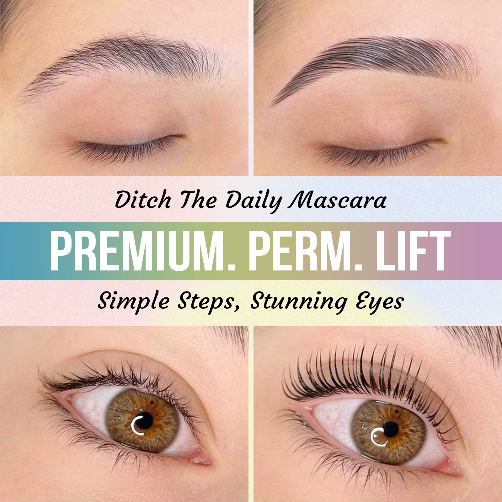 PERMANIA nouveau Kit de levage de cils Kit de stratification des sourcils facile à appliquer