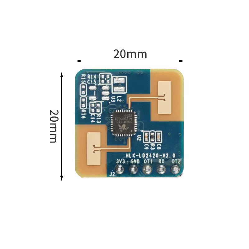 Nouvelle présence humaine de capteur de la consommation d'énergie faible intelligente 24G MMwave de HLK-LD2420 détectant la sensibilité élevée de technologie de radar