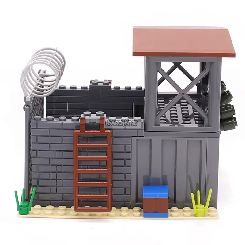 Marumine 23PCS MOC Blocs de Construction Base Militaire Forces Spéciales Garde de Sécurité DIY Scènes de Soldats de l'Armée Kit de Briques de Construction Modèle