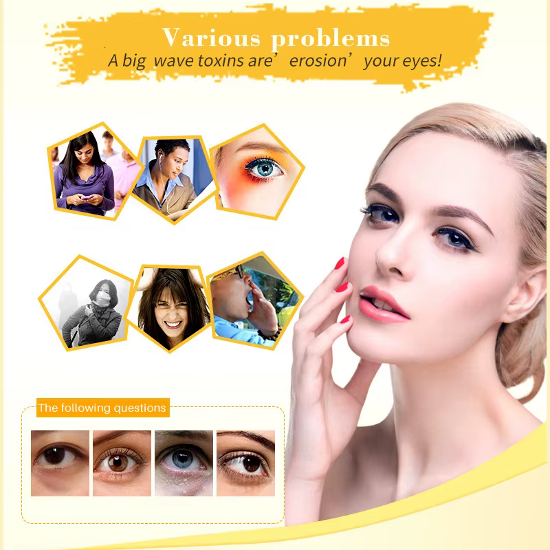Masque pour les yeux en cristal de collagène doré