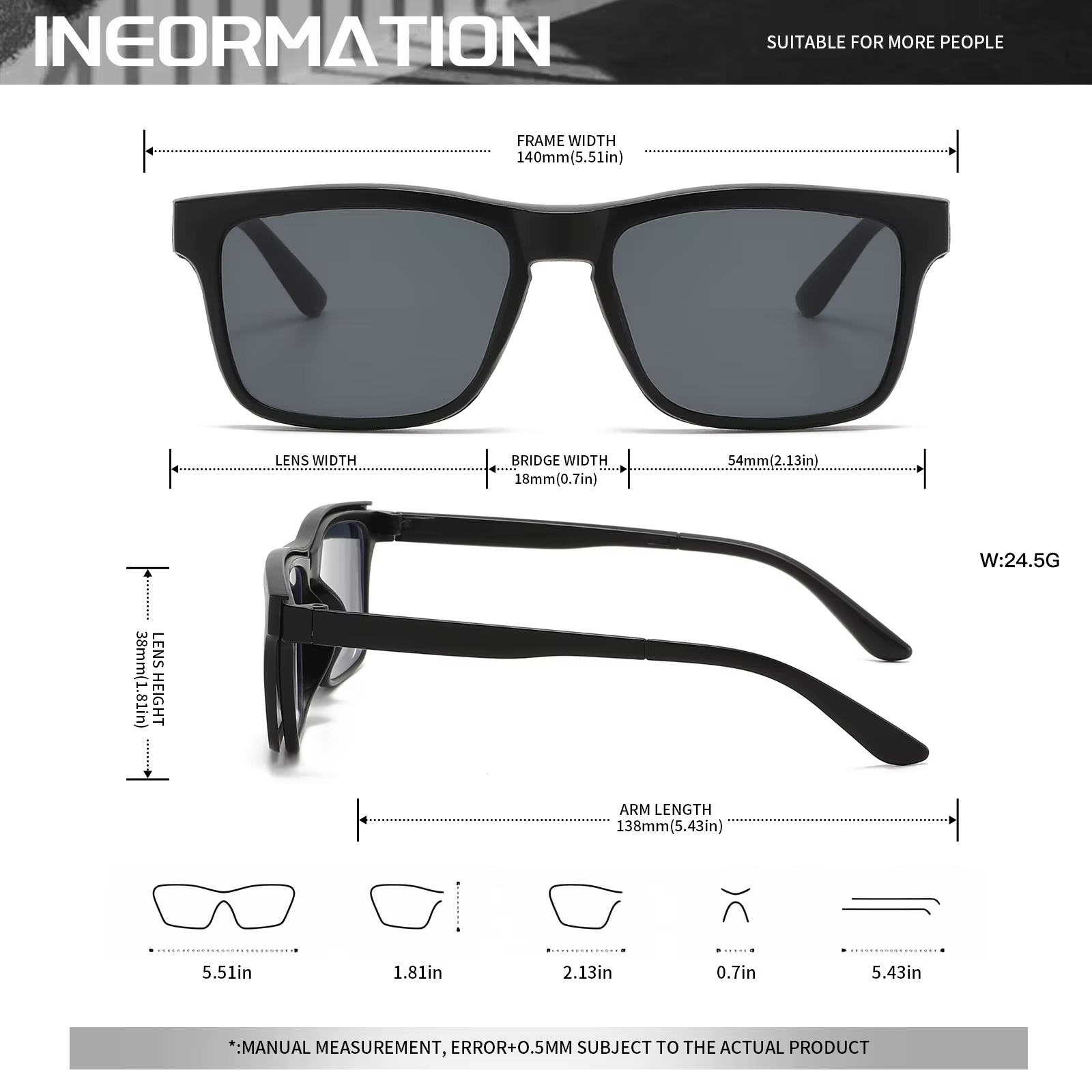 Lunettes de soleil magnétiques à clipser avec monture anti-lumière bleue, lunettes polarisées 2-en-1 pour la conduite et les activités de plein air
