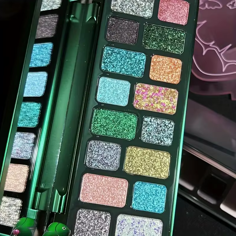 Palette de fards à paupières diamant scintillant de 16 couleurs