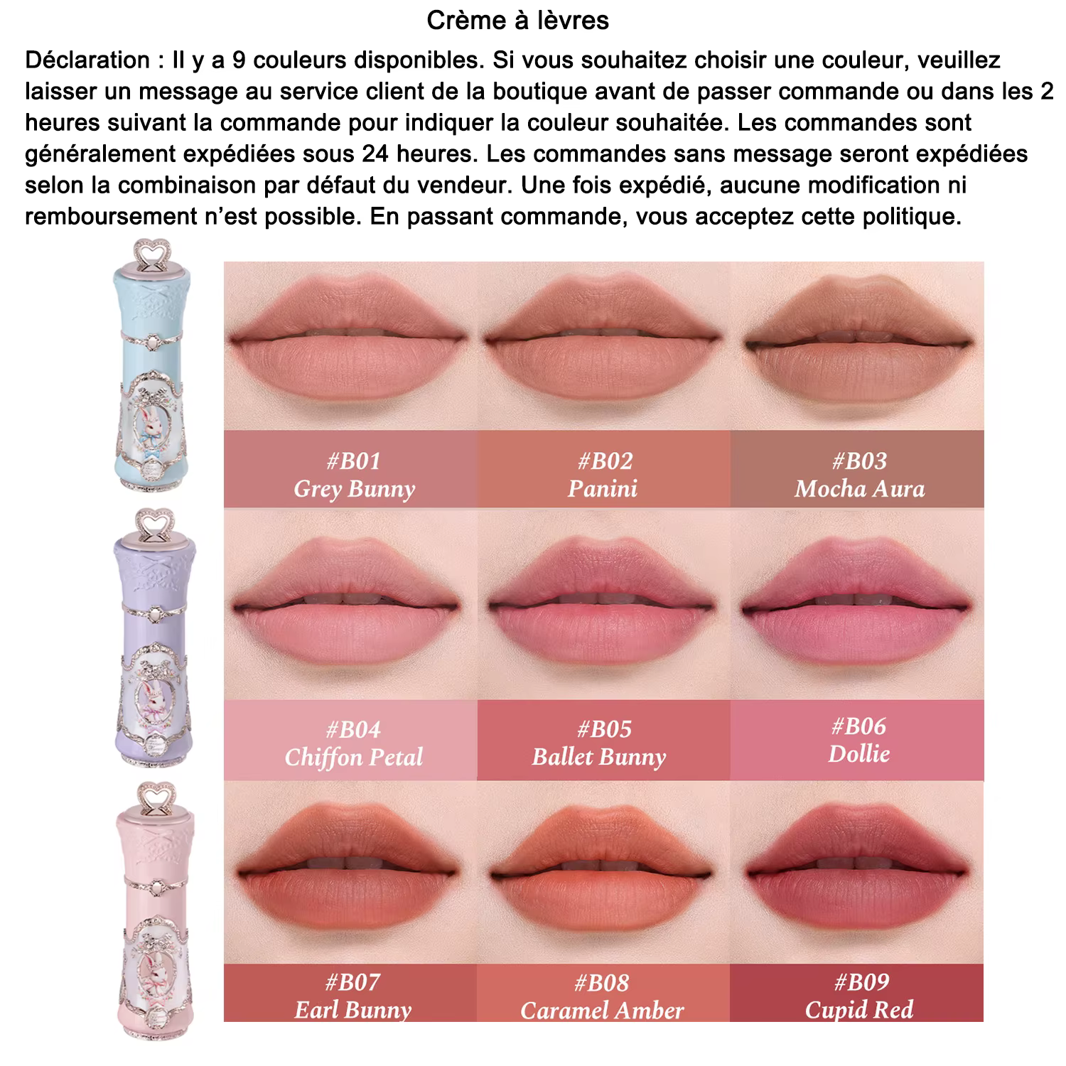 Coffret Flower Knows Strawberry Cupid Pink Pop Rouge à Lèvres Velours Mat Poudre Compacte Blush Liquide Maquillage Léger