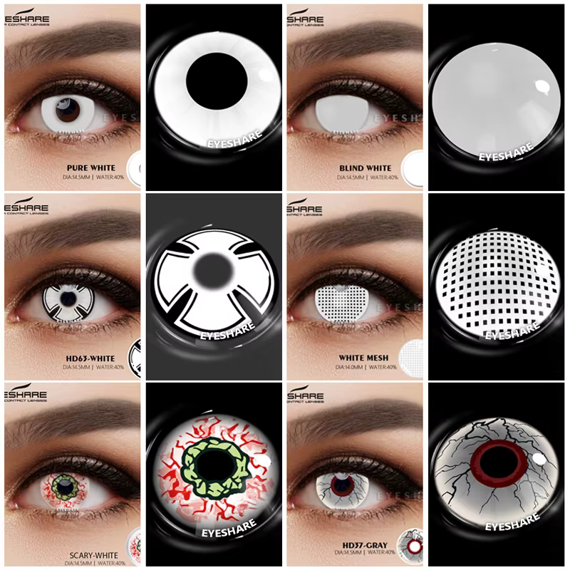 EYESHARE 2 pièces/paire Halloween lentilles de Contact colorées Anime Cosplay yeux
