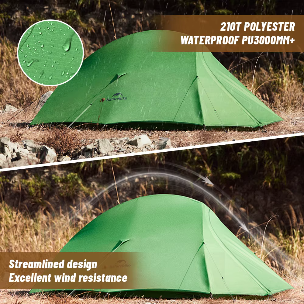 Naturehike – tente ultralégère à Base de nuage, imperméable, grand Foyer, abri, voyage, Portable pour 1 à 2 personnes, nouvelle collection 2024