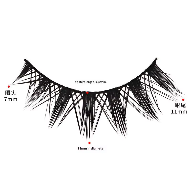5 paires de faux cils Manga pour cosplay