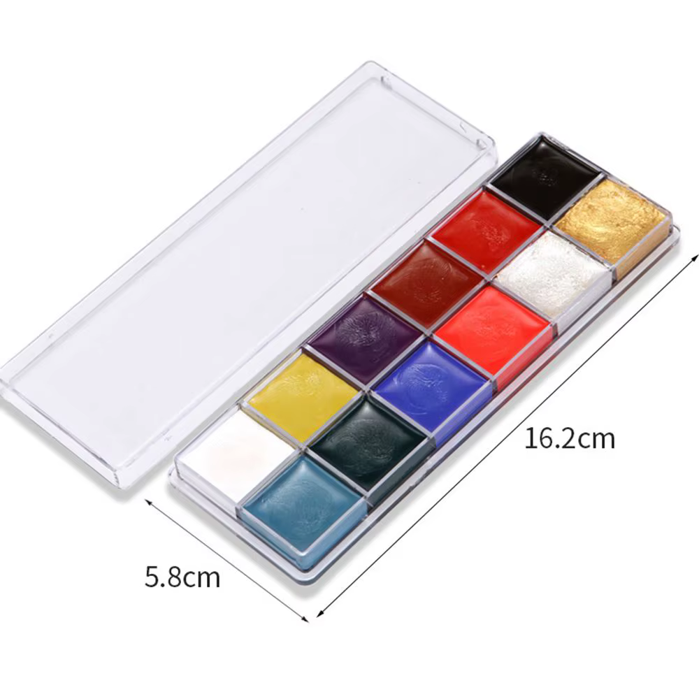 12 couleurs/ensemble nouveau visage maquillage peinture Pigment Eye Liner peinture à l'huile Art visage peinture corps peinture