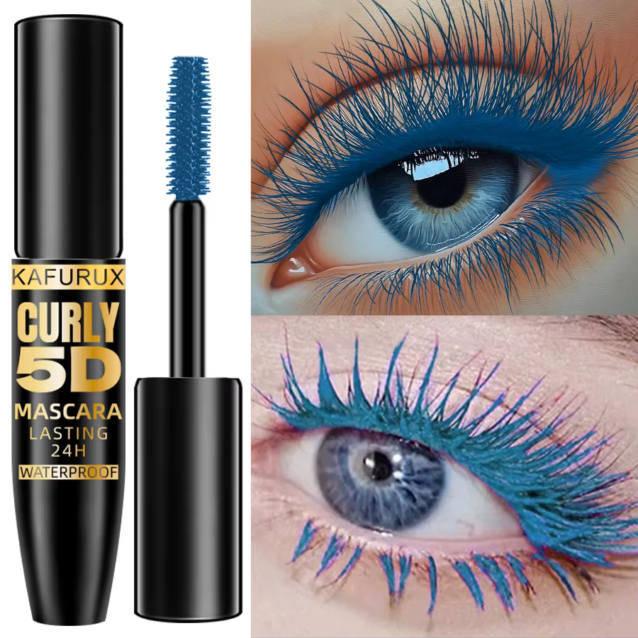 Mascara 5D 9 couleurs Bleu Blanc Vert Noir Épaississant Curling Imperméable Naturel Allongeant les cils Maquillage coréen Cadeaux pour femmes Beauté