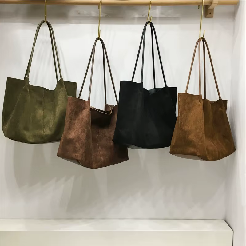 Sacs à main et pochettes pour femmes en faux daim, design de marque de luxe, grande capacité, nouveaux sacs composites pour femmes, sacs d'hiver