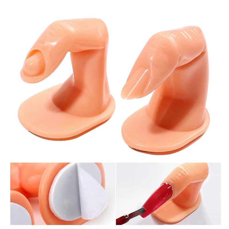 1/5 pièces faux doigt outil de pratique des ongles manucure faux ongles formation doigt presse sur ongles en plastique Flexible manucure outils de bricolage