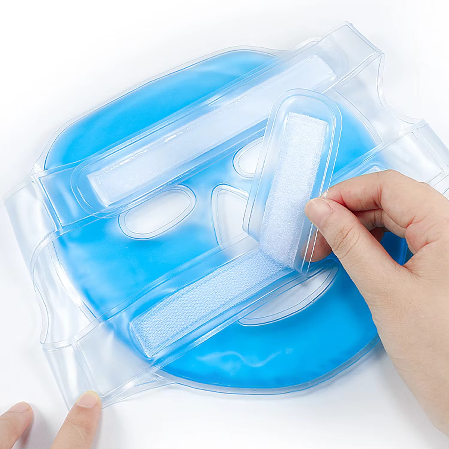 Masque rafraîchissant pour le visage, masque pour les yeux en Gel, Pack de glace, thérapie chaude et froide en PVC, outil de soins de la peau, masque facial en Gel raffermissant pour la peau, masque d