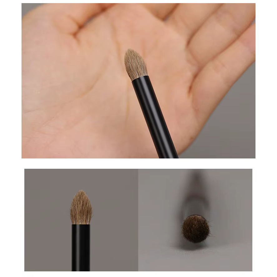 Pinceaux de maquillage professionnels faits à la main en poils de chèvre naturels T123