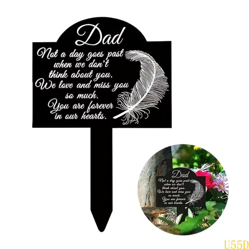 U55d Cemetery Mom Dad Dad Memorial Grave Marker pour hommages Belle décoration du cimetière