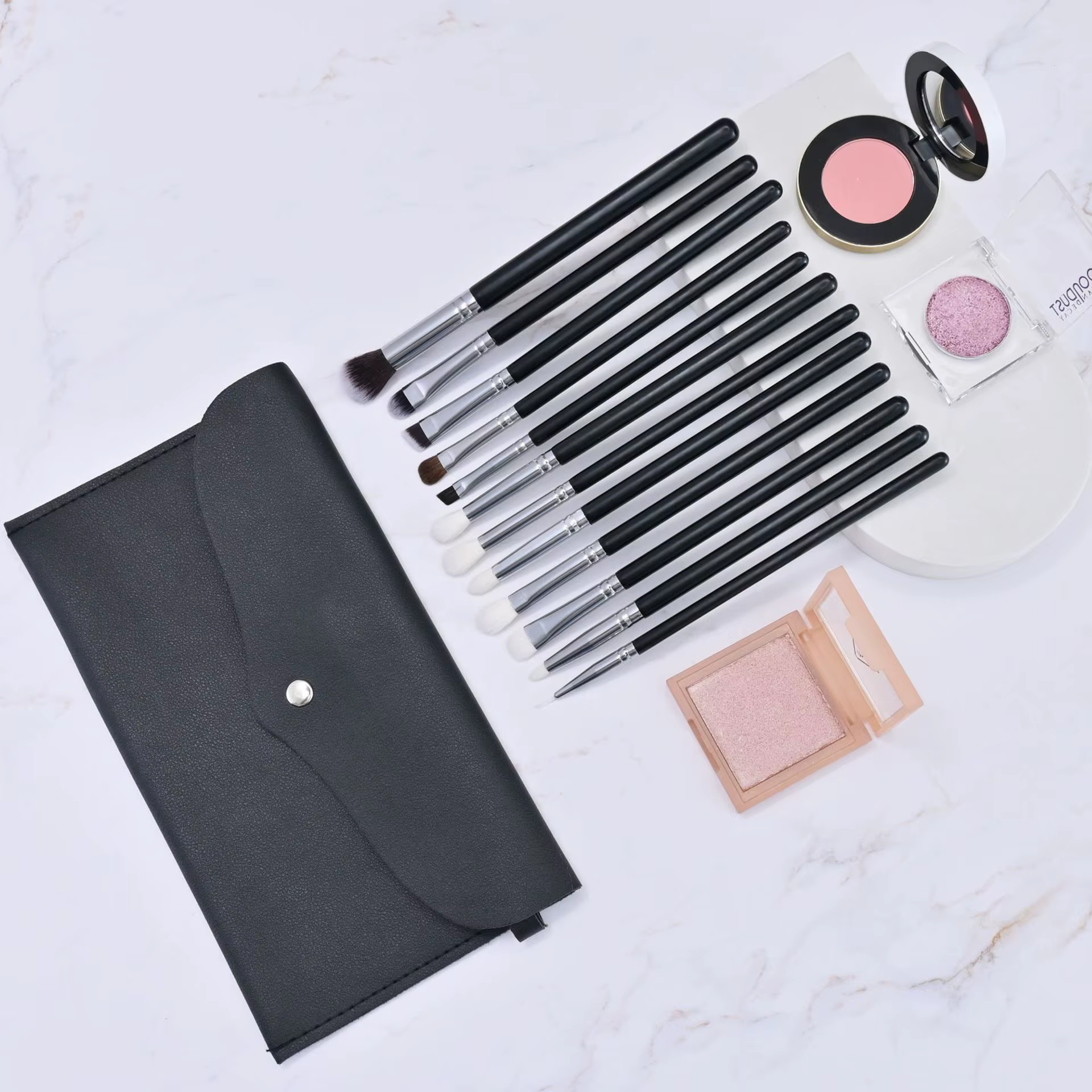 Pinceaux de maquillage pour les yeux en poils de chèvre